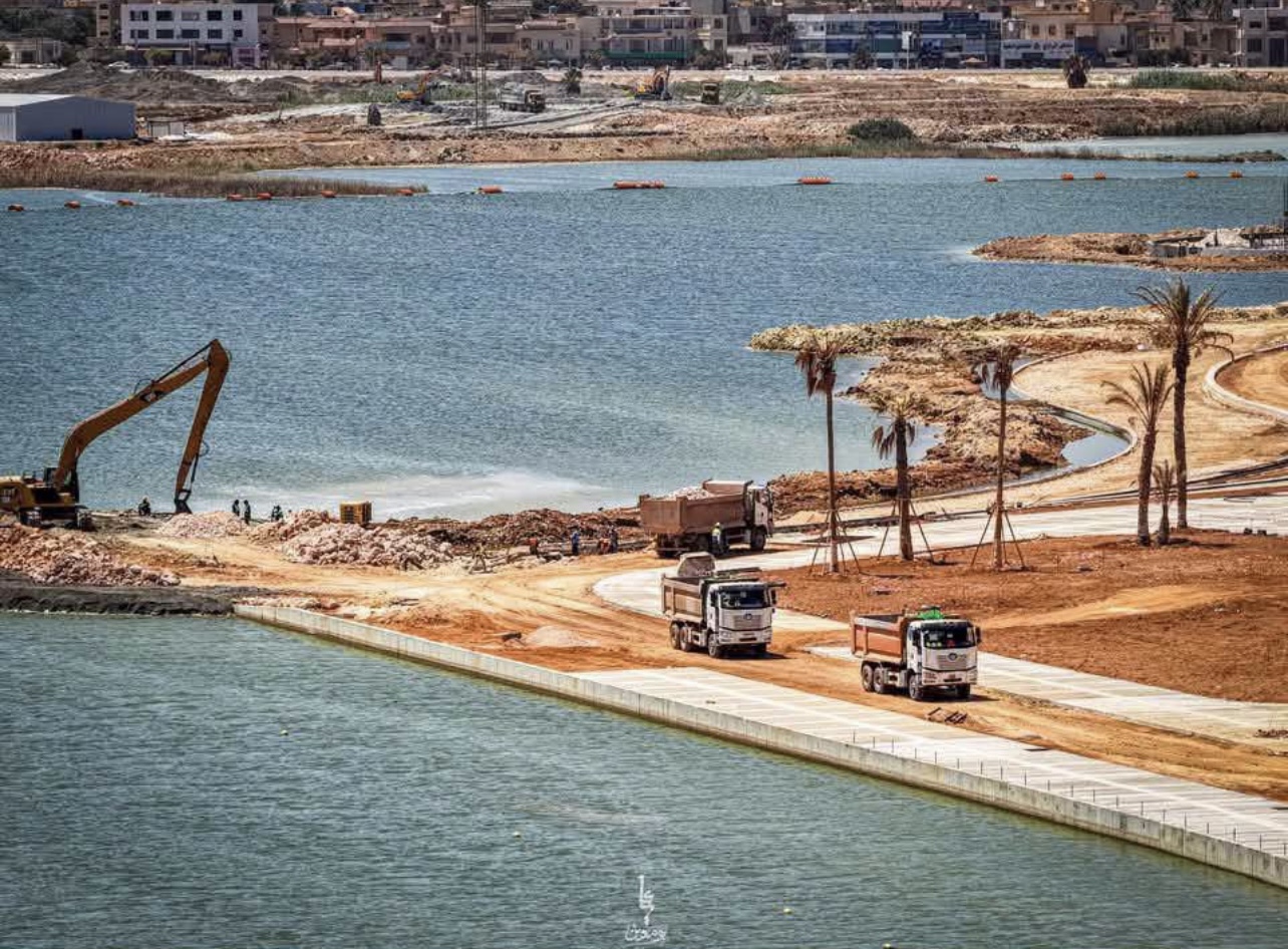 Major waterfront infrastructure development underway in Libya, reflecting the scale of projects Libya Corporate Services supports