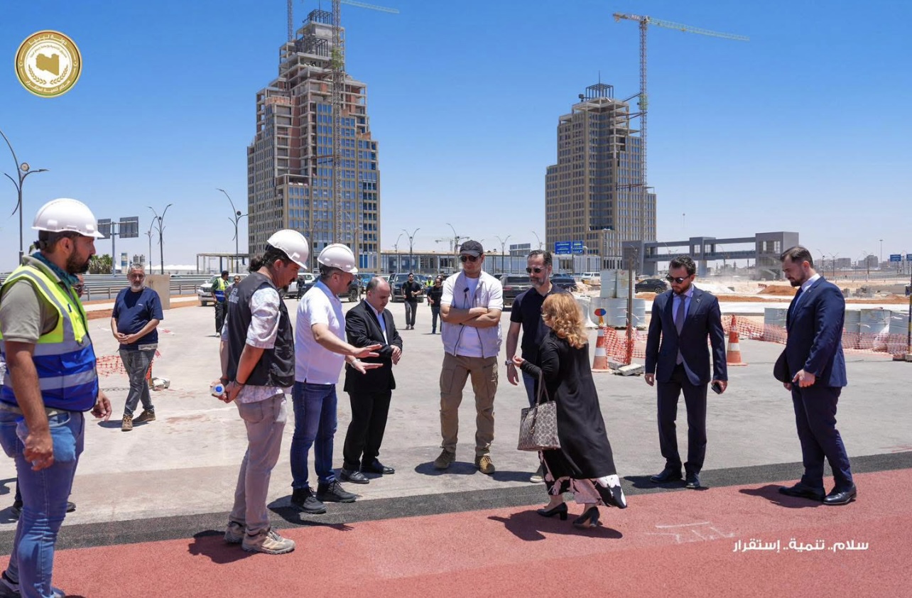 Libya Corporate Services team coordinating with government and engineering partners at a major infrastructure site in Libya